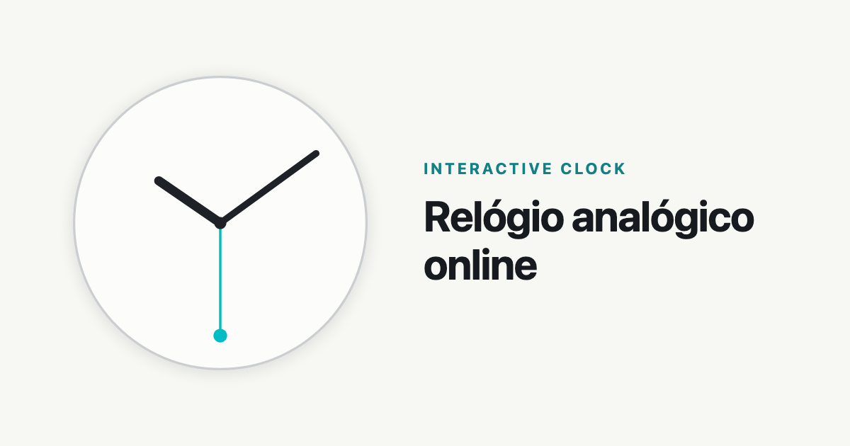 Relógio analógico online